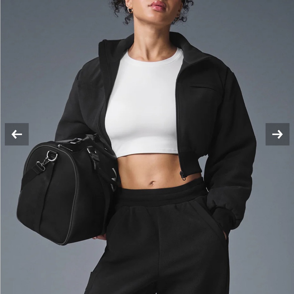 Polar Fleece Cropped Wintry Mix Jacket